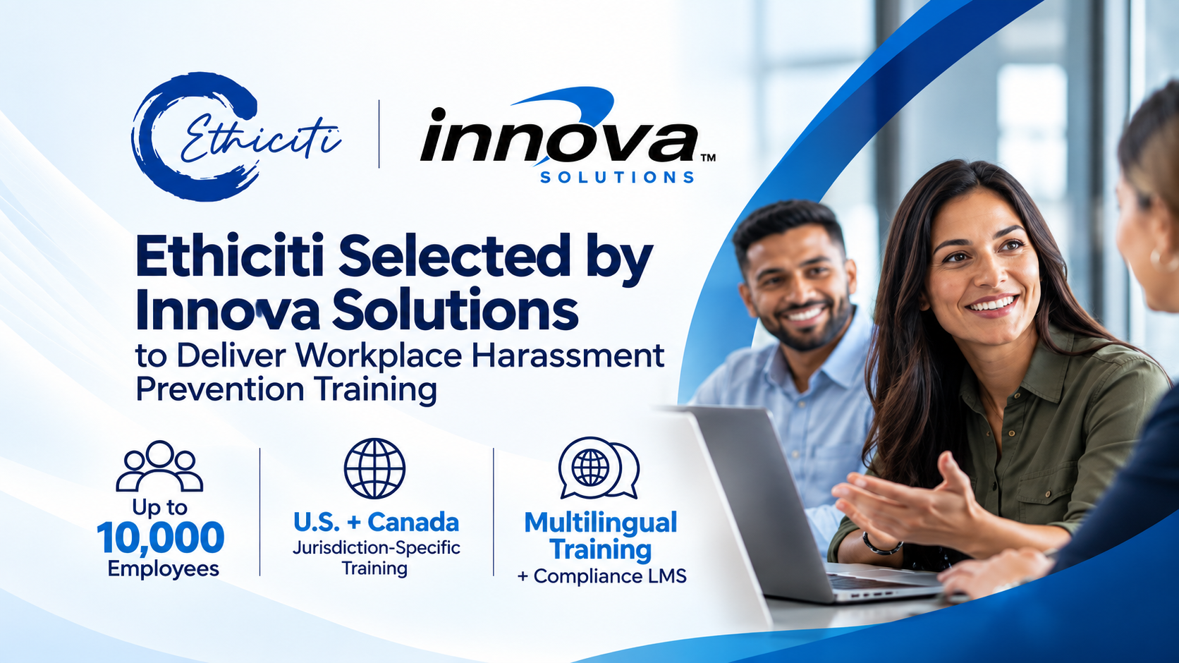 Ethiciti Selected by Innova Solutions to Deliver Workplace Harassment Prevention Training